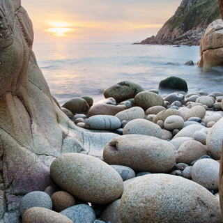 Sunset at Porth Nanven / Cot Valley Beach